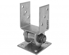 Soportes para pilar en forma de U - Soporte móvil para pilar en forma de U para pilares cuadrados Soportes para pilar en forma de U - Soporte móvil para pilar en forma de U para pilares cuadrados